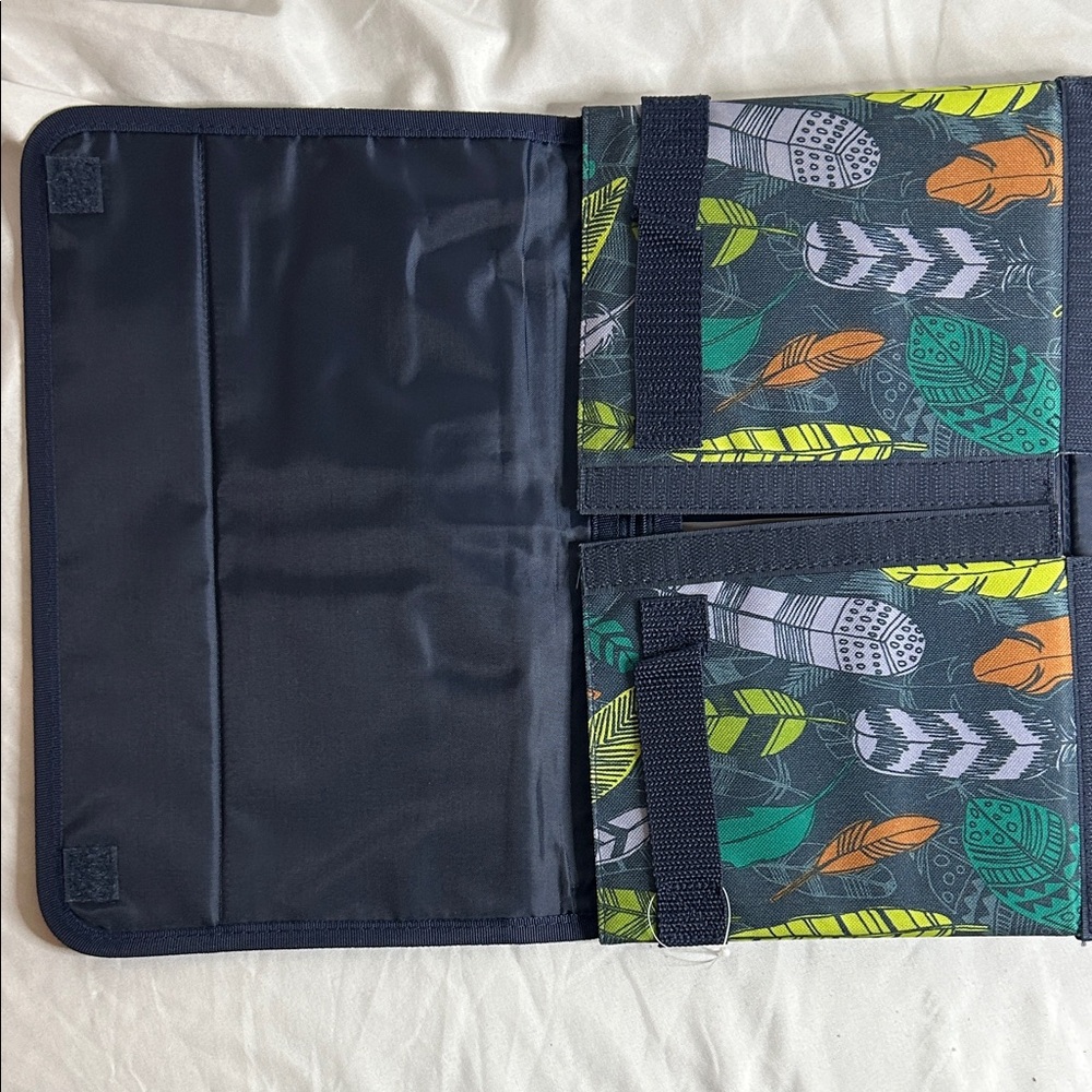 Thirty-One Feather Pattern Organizer in Green, Yellow, and Orange - Picture 4 of 9
